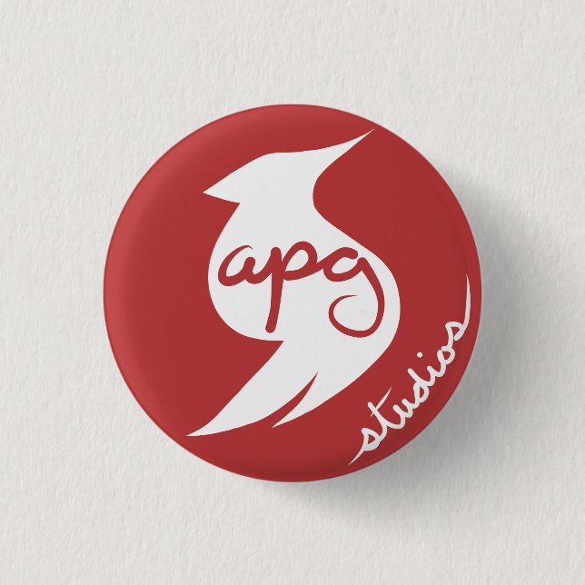 APG Studios Logo Round Button (Front)
