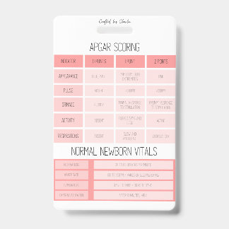 APGAR and NRP Reference Nurse Badge