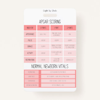 APGAR and NRP Reference Nurse Badge