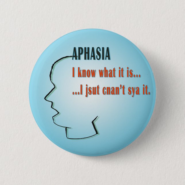 Aphasia 2 Inch Round Button (Front)