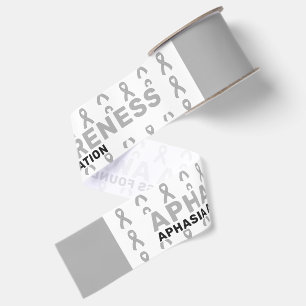 Aphasia Awareness Pattern Ribbon Grosgrain Ribbon
