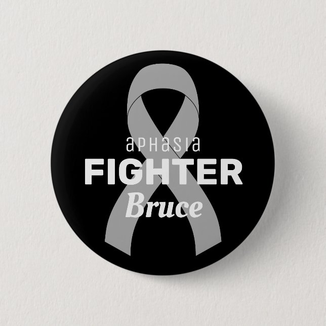 Aphasia Ribbon Black Button (Front)