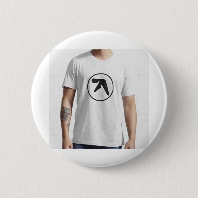 Aphex Twin Merchandise Essential T-Shirt 2 Inch Round Button (Front)