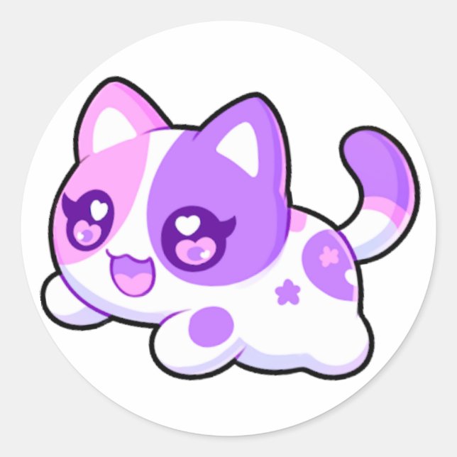 Aphmau, Meemeows, Chat mignon, Stickers Kawaii vio (Devant)