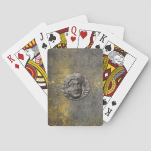 Aphrodite Antic Greek Coin Grungy Playing Cards