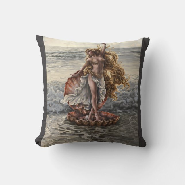 Aphrodite art by Lindsay Archer on American MoJo P Throw Pillow (Front)