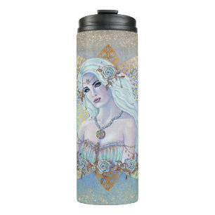 Aphrodite goddess art by Renee Thermal Tumbler