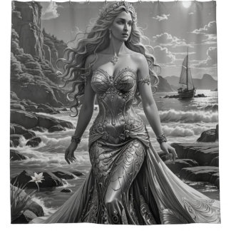 Aphrodite Goddess of Bathroom Love Shower Curtain