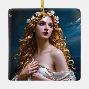 "Aphrodite: Goddess of Love and Light" Ceramic Ornament