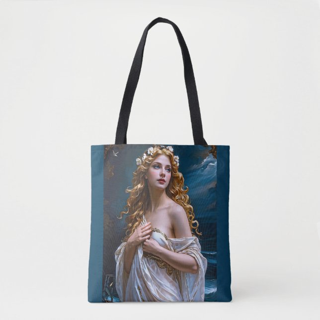"Aphrodite: Goddess of Love and Light" Tote Bag (Front)