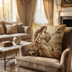 Aphrodite Greek Goddess Throw Pillow