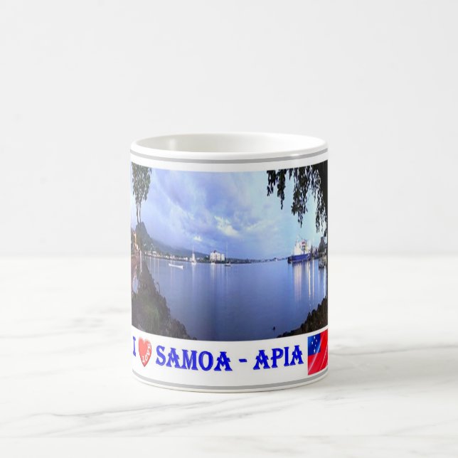 Apia Harbour - I Love - Samoa - Coffee Mug (Center)