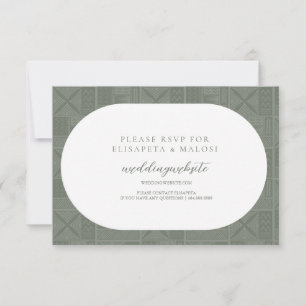 Apia Wedding RSVP Invitation