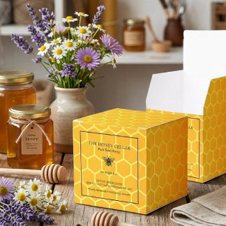 Apiary Beekeeper Honey Artisan Logo Favor Box