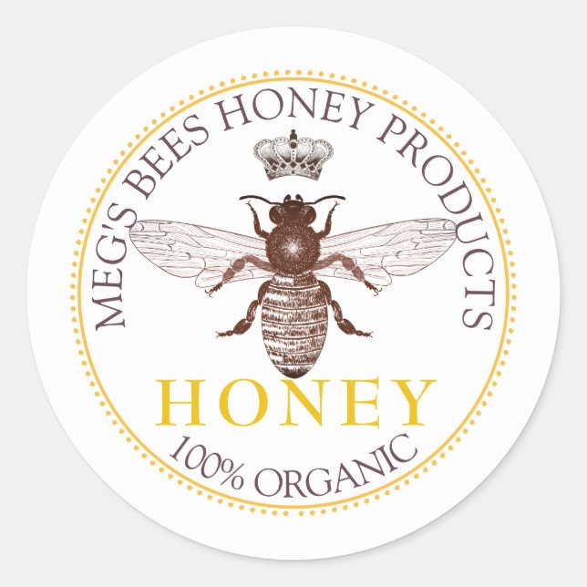 Apiary Étiquette du produit de miel commercial (Devant)