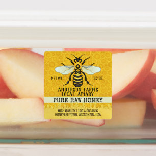 Apiary Honey Jar Bee Farm Honeybee and Honeycomb