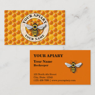 Apiary Honeycomb Template Business Card
