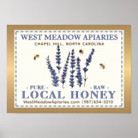 Apiary Name Farmer's Market Gold Local Honey