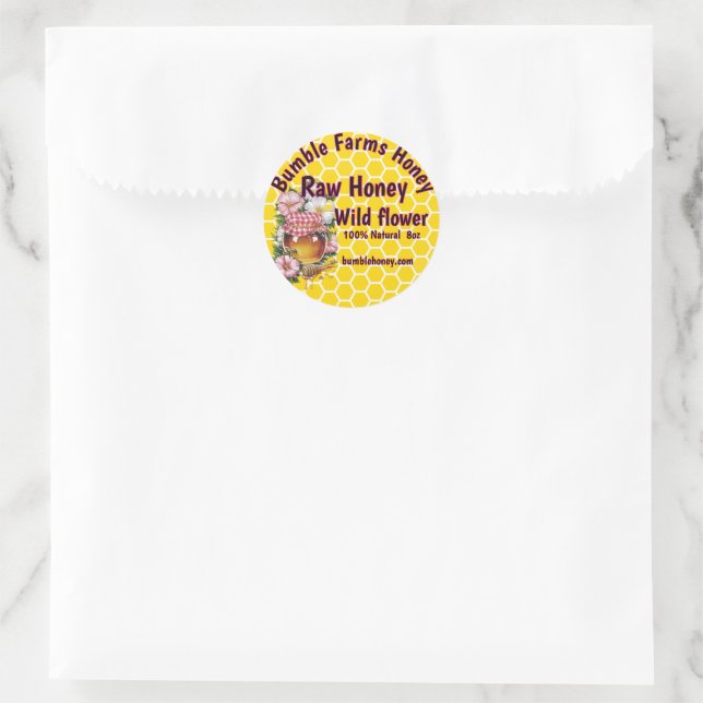 Apiary RAW HONEY Custom label (Bag)