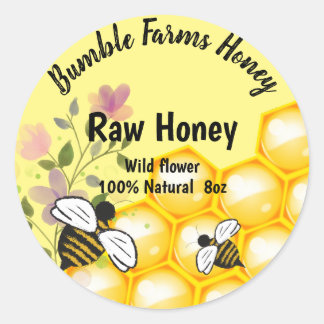 Apiary RAW HONEY étiquette personnalisé
