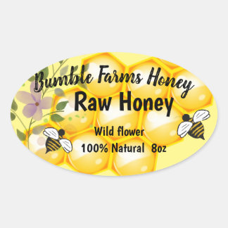 Apiary RAW HONEY étiquette personnalisé
