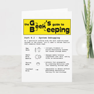 Apiculture geek (débogage) - Cartes de voeux