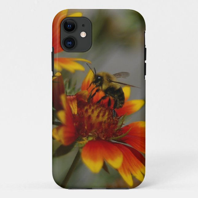 Apiculture sur un Coque de fleurs-coque iphone Mat (Dos)