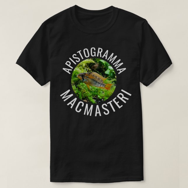 Apistogramma Macmasteri Dwarf Cichlid Aquarium T-Shirt (Design Front)