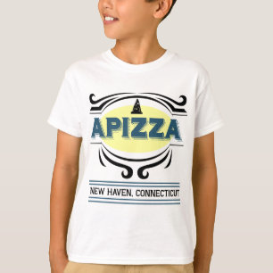 Apizza New Haven Connecticut Style Pizza Funny Gif T-Shirt