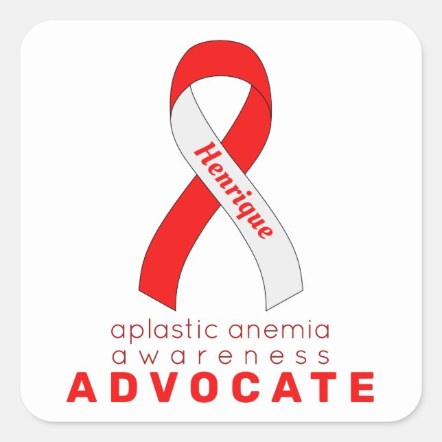 Aplastic Anemia Advocate White Square Sticker (Front)
