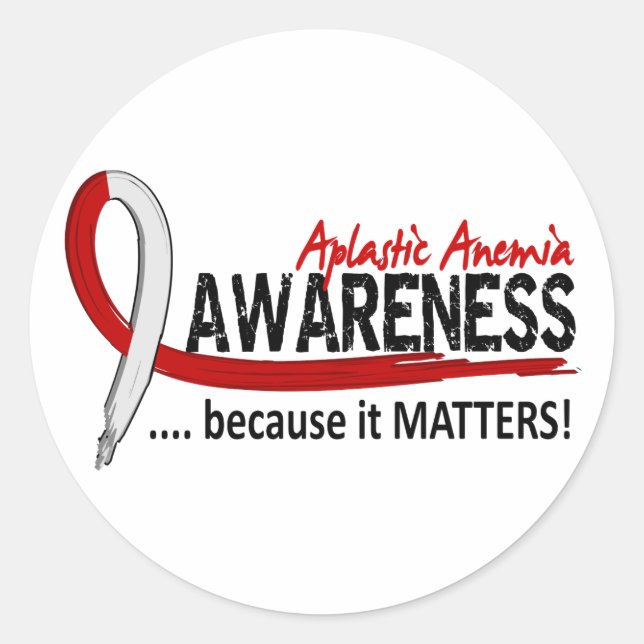 Aplastic Anemia Awareness 2 Classic Round Sticker (Front)