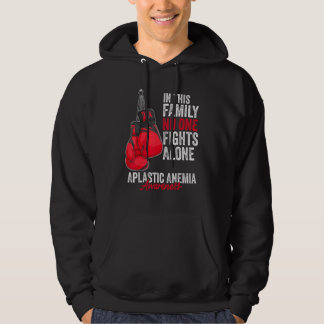 Aplastic Anemia Awareness Month Gloves Red Ribbon Hoodie