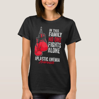 Aplastic Anemia Awareness Month Gloves Red Ribbon T-Shirt