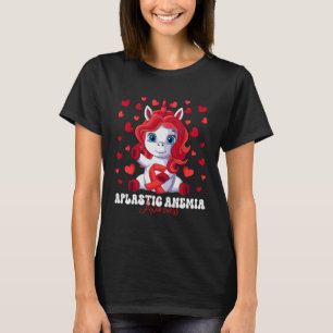 Aplastic Anemia Awareness Month Red Ribbon Unicorn T-Shirt