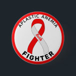Aplastic Anemia Fighter Ribbon White Button<br><div class="desc">Aplastic Anemia Fighter Ribbon White Button for awareness and support for people fighting aplastic anemia.</div>