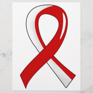 Aplastic Anemia Red White Ribbon 3 Flyer