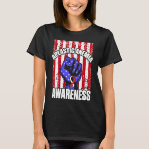 Aplastic Anemia Survivor USA Hand Anemic Warrior T-Shirt