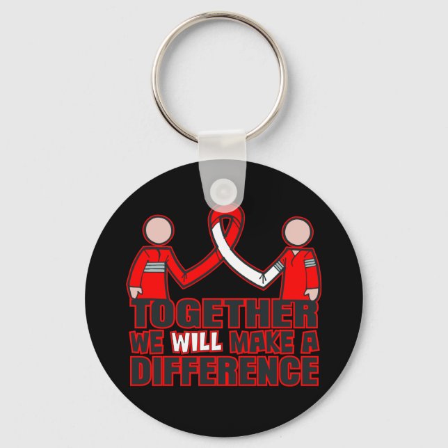 Aplastic Anemia Together We Will Make A Difference Keychain (Front)