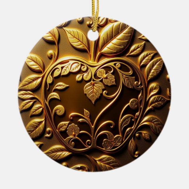 Aplle Ceramic Ornament (Front)