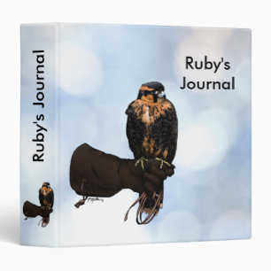 Aplomado Falcon on Glove Binder