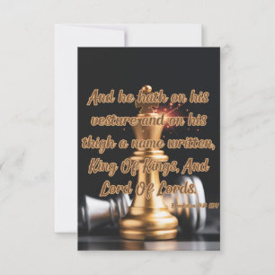 Apocalypse 19:16 Bible Verse Carte de voeux Pic