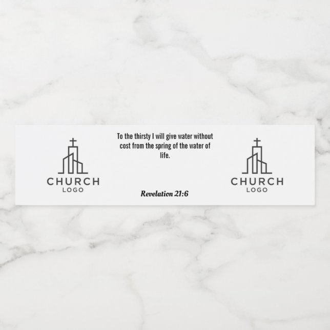 Apocalypse 21:6 Étiquette d'eau (Étiquettes simples)