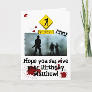 Apocalypse de zombi - carte d'anniversaire drôle