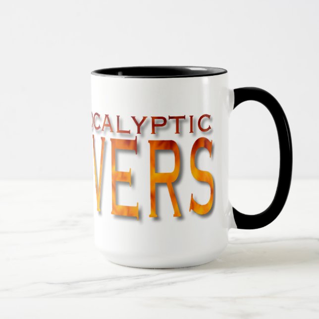 Apocalyptic Lovers - Fire Logo / white mug (Right)