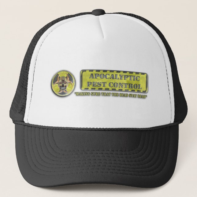 Apocalyptic Pest Control Trucker Hat (Front)