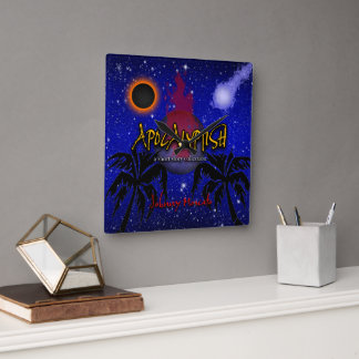 Apocalyptish Planet Logo Square Wall Clock