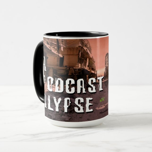 Apodcastalypse mug (Front Left)