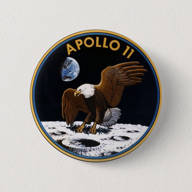 Apollo 11 2 inch round button (Front)