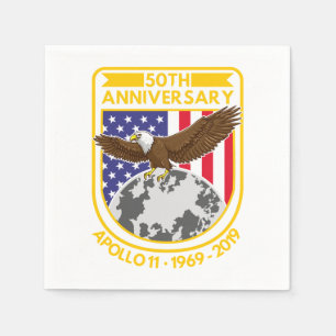 Apollo 11 50th Anniversary Celebration Party Paper Napkin