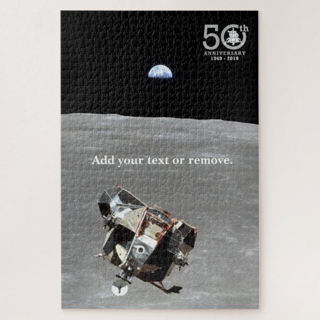 Apollo 11 50th Anniversary, Lunar Lander and Moon, Jigsaw Puzzle (Vertical)